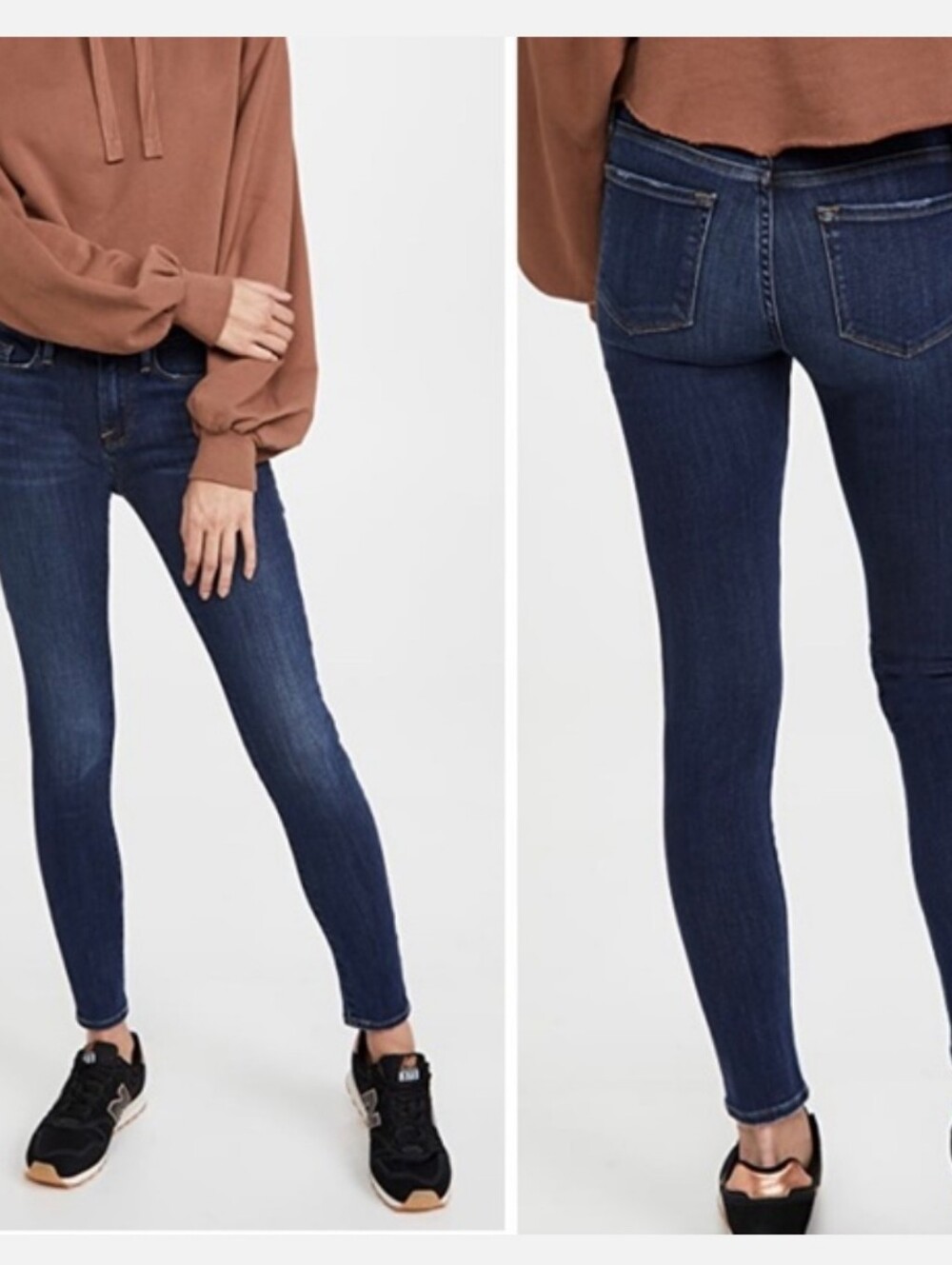 Frame Denim Slim Skinny Jeans in Dark Indigo
